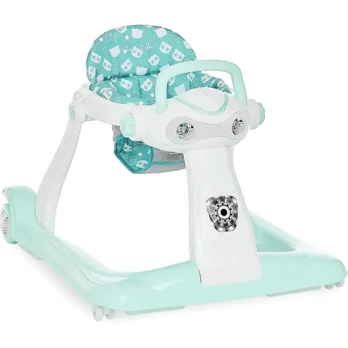 Dream On Me 2-in-1 Charlie Baby Walker, Easy Convertible Baby Walker, Walk Behind, Height Adjustable, Speed Adjusting Wheels, 360-degree Rotating Seat, Mint