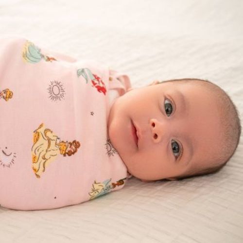 HALO Sleepsack 100% Cotton Swaddle Wrap Disney Baby Collection - Princess S: Snug Fit, Covered Zipper, Sleeveless