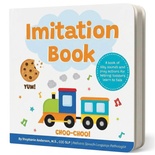 Imitation Book: Interactive & Fun Learn to Talk Board Book For Toddlers Ages 0-4, Written by a Speech Therapist