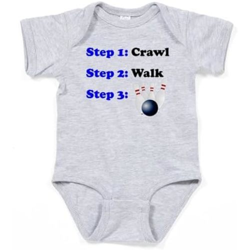 CafePress Crawl Walk Bowling Body Suit Cute Infant Bodysuit Baby Romper