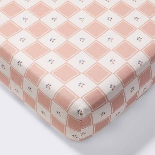 Cotton Fitted Crib Sheet - Floral Quilt - Cloud Island™