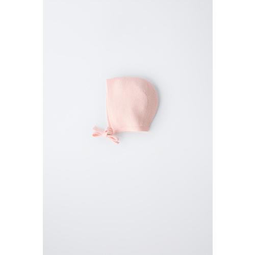 pink bonnet for matching pink sweater set