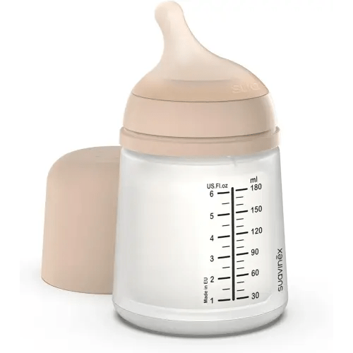 Suavinex Zero Zero Anti Colic Baby Bottle, No 1 Spanish Baby Bottle Brand, Minimizes Bottle Rejection & Nipple Confusion, Perfect for Breastfeeding Babies (1, Light (6 Ounce))