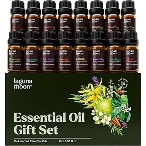 Essential Oils Set - 16 Pcs Premium Grade Home Essentials Oils - for Diffusers, Fragrance, Scents for Candle Making - Natural Aromatherapy Oils for Cars & Home Products, Room Sprays