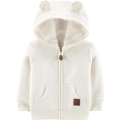 Simple Joys by Carter's Baby Hooded Sweater Jacket with Sherpa Lining