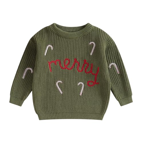 Infant Toddler Baby Girl Knit Sweater Long Sleeve Floral Embroidery Pullover Sweatshirt Warm Fall Winter Clothes