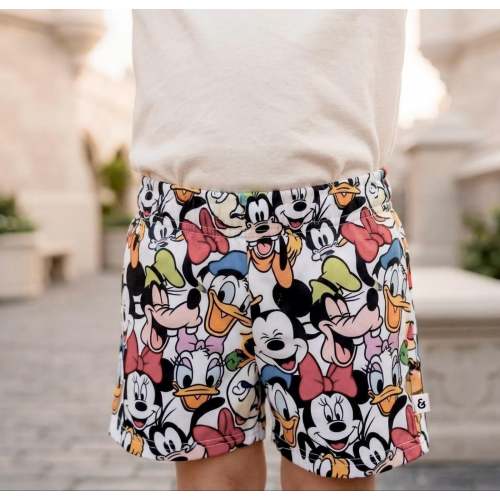 Mickey and Friends Kids Cotton Shorts, Relaxed Fit (Toddler to Boys) Fab 5 Shorts