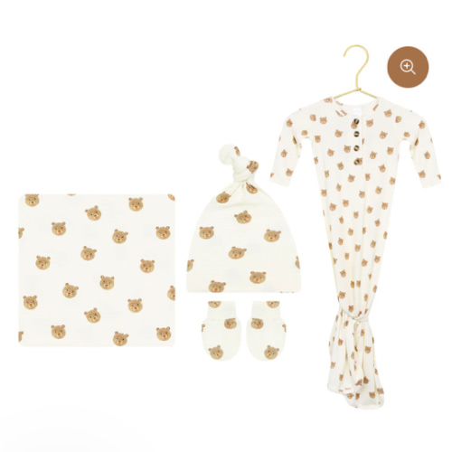 Teddy Newborn Hat Bundle (Gown)