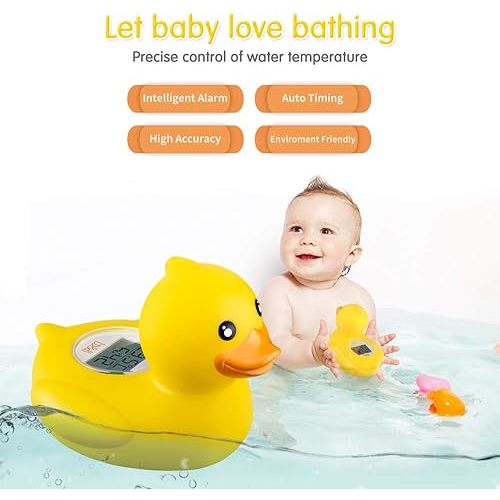 b&h Baby Thermometer, The Infant Baby Bath Floating Toy Safety Temperature Water Thermometer (Classic Duck)