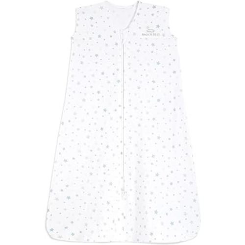 HALO SleepSack, 100% Cotton Wearable Blanket, Swaddle Transition Sleeping Bag, TOG 0.5, Twinkle Blue, Medium, 6-12 Months