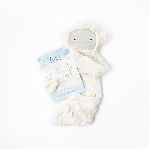 Slumberkins Yeti Snuggler & Affirmation Card Bundle | Promotes Mindfulness & Emotional Regulation | Social Emotional Development (Yeti Snuggler Plush + Affirmation Card)