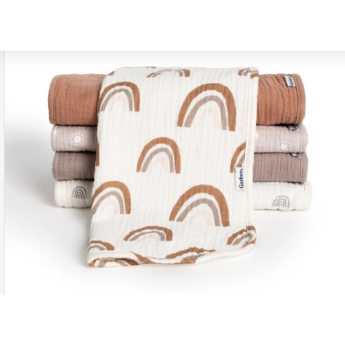 5-Pack Baby Girls Rainbow Muslin Burp Cloths – Gerber Childrenswear