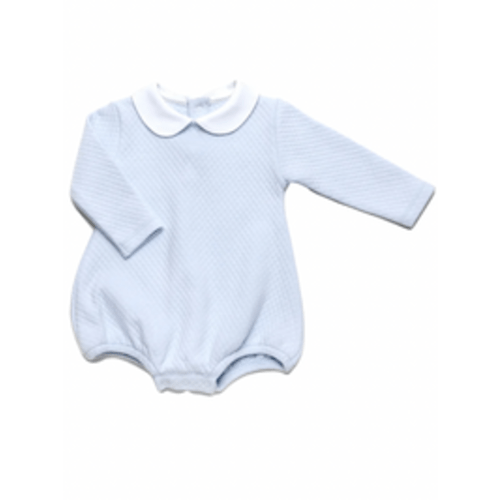 Diamond Quilt Long Sleeve Pima Bubble | Lt Blue – Milly Marie