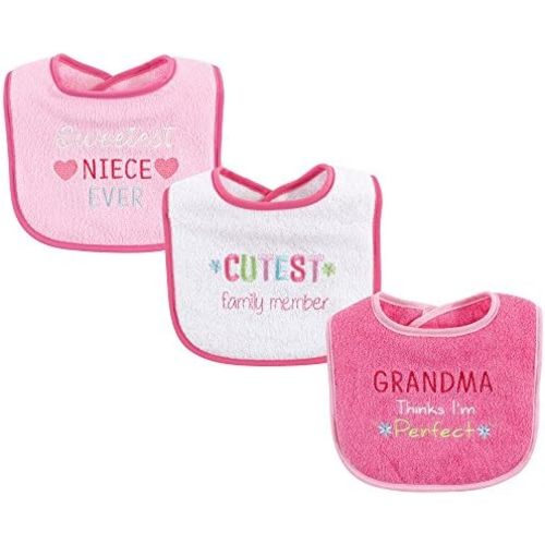 Luvable Friends Unisex Baby Cotton Terry Drooler Bibs with Fiber Filling