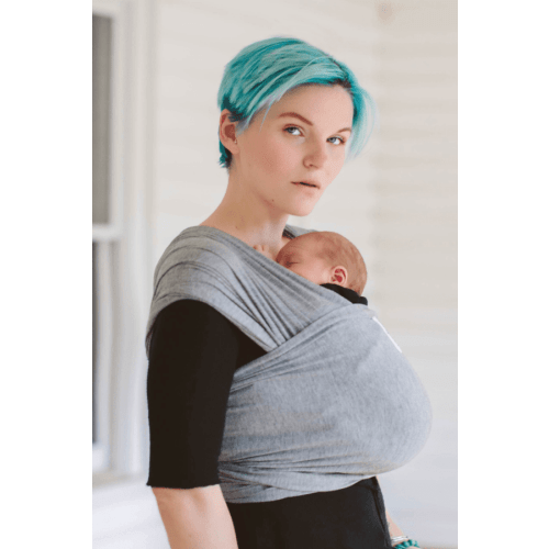 The Mckenzie Beluga Baby Wrap | Dark Grey Bamboo Baby Carrier - Beluga Baby Carriers