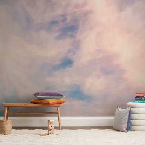 Cotton Candy Sky Children's Wall Mural by Kamala Nahas