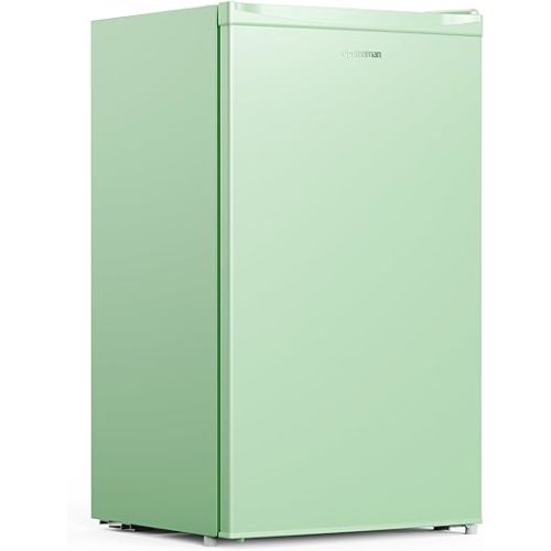 Upstreman 3.2 Cu.Ft Mini Fridge with Freezer, Green-BR321