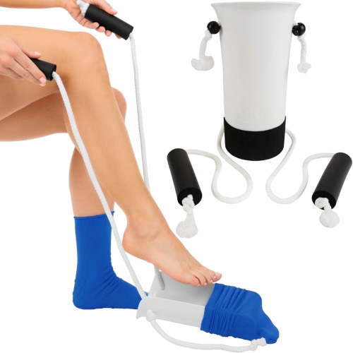 Sock Aid - Easy On and Off Stocking Slider - Donner Pulling Assist Device - Sock Helper Aide Tool - Puller for Elderly,Senior,Pregnant,Diabetics - Pull Up Assistance Help