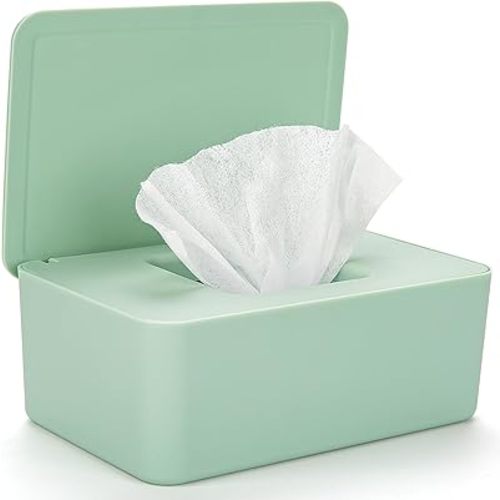 Baby Wipes Dispenser, Wipe Holder for Baby & Adult,Keeps Wet Tissue Fresh, Non-Slip Wipes Case, Flushable Wipe Container with Sealing Design Lid