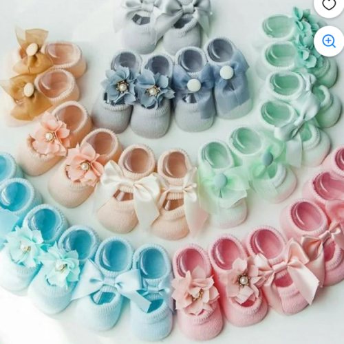 Topumt 3pair Newborn Baby Girl Toddler Lace Frilly Bow Ankle Anti Slip Socks 0-3T