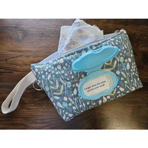 Custom Handmade Quilted Baby Wipes Pouch: Diaper Bag Organizer