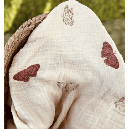 Organic Muslin Swaddle Set ( Butterflies) – LEYL&ARI
