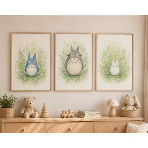 Watercolor Totoro inspired pdf for Poster