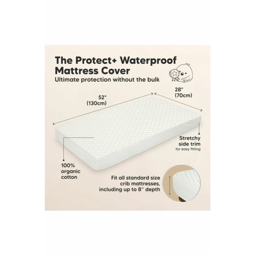 2-Pack Mavy Protect+ Waterproof Crib Mattress Protector