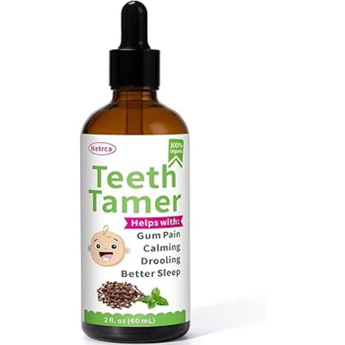 Earthly Teeth Tamer, Teething Relief, Support Gums Discomfort, Calm, Better Sleep, Drooling, Taste & Smell Good, Natural Herbal Ingredients, 2 oz