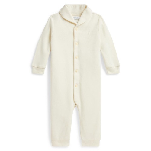 Shawl-Collared Rib Coverall