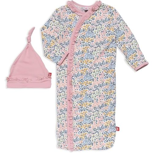 Magnetic Me Modal Newborn Sleeper Gown & Hat Set | Silky Soft Modal Fabric Sleep Sack