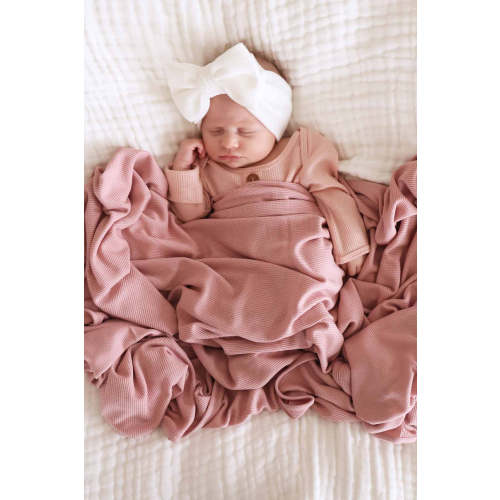 Vintage Rose Bamboo Waffle Oversized Swaddle Blanket
