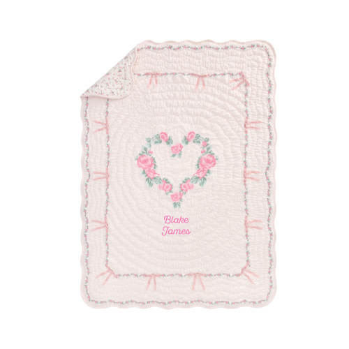 LoveShackFancy Floral Heart Baby Quilt | Pottery Barn Kids