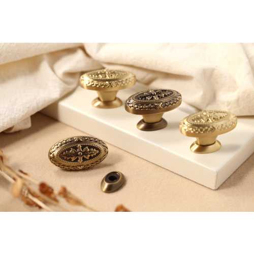 Vintage Oval Engraving Knobs, Retro Cabinet Knob, Brass dresser knob, Wardrobe Gold Knob, Door Pull, custom engraved Drawer Pulls Handles