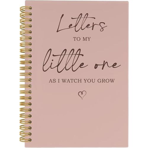 Letters To My Little One Spiral Notebook, Dear Daughter Son Journal, Baby Shower Gifts for Girls Boys, Mothers Day 5.5"x8.3" 164Pages Lined Notebooks College Ruled Gifts for New First Time Mom