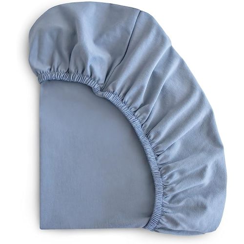 mushie Stretchy & Soft Crib Sheet | Fitted 28" x 52" (Tradewinds)
