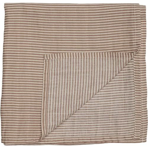 Swaddle - 100% Organic Cotton - Muslin Swaddle Blankets for Newborn, 47" x 47" (Natural Stripe)