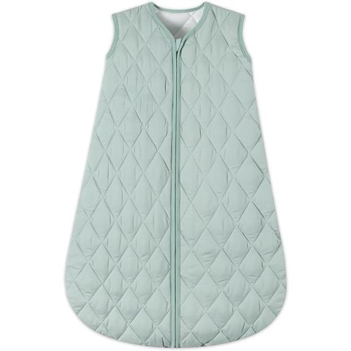 Baby Sleep Sack TOG 2.5 Winter Baby Wearable Blanket, Infant Sleeping Sack 2-Way Zipper Warm Quilted Sleepsack (Green, Small)