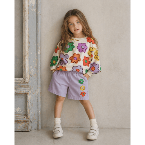Baby & Kids Colorful Flowers Tee and Shorts Sets