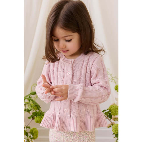 Harriet Cardigan - Frosted Petal – Jamie Kay USA