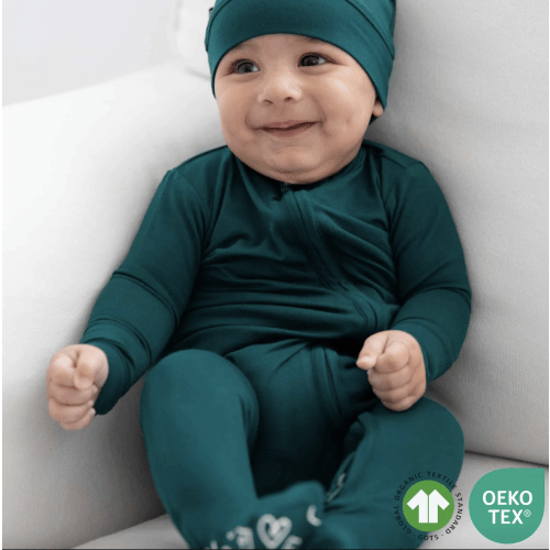 Evergreen Zippered Footie