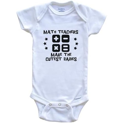 Math Teachers Make The Cutest Babies Funny Math Teacher Baby Bodysuit