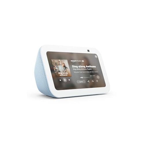 Amazon Echo Show 5 (newest model), Smart display, Designed for Alexa+, 2x the bass and clearer sound, Cloud Blue
