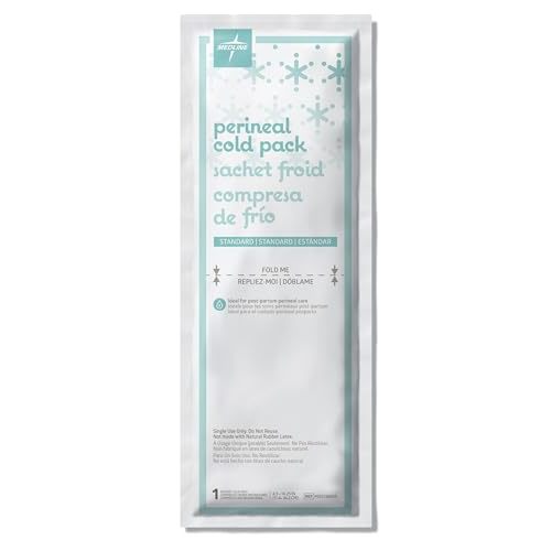Medline Perineal Cold Packs for Postpartum Care, Absorbent Pad is 4.5" x 14.25" Perfect for your After Delivery Postpartum Essentials Kit - Each