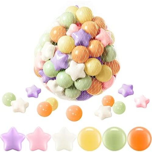 Ball Pit Balls, Safe Non-Toxic BPA-Free Crush-Proof Plastic Balls for Toddlers, Gift for Kids Birthday & Christmas, for Indoor Playpens, Party Decorations & Amusement Activities