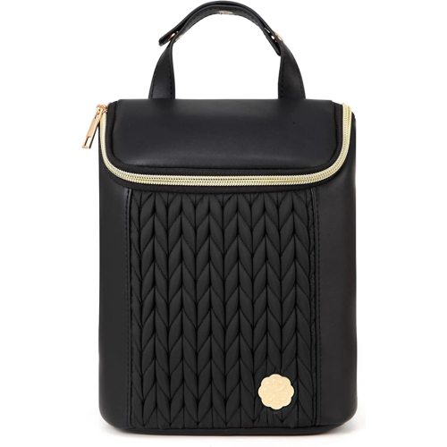 Baby Bottle Cooler Bag with Adjustable Straps to Fits Stroller or Diaper Bag,Insulated Baby Bottle Bag for Nursing Moms Daycare or Travel (Black)
