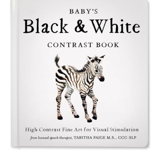 Baby's Black and White Contrast Book: High-Contrast Art for Visual Stimulation at Tummy Time (Tabitha Paige Children's Book Series)