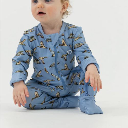 Baby Zip Up - Jumbo Mallards Blue – BURLEBO