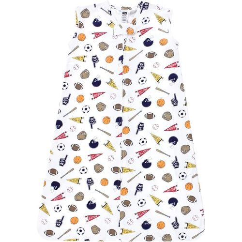 Hudson Baby Unisex Baby Cotton Sleeveless Wearable Sleeping Bag, Sack, Blanket, Sports Fan, 12-18 Months