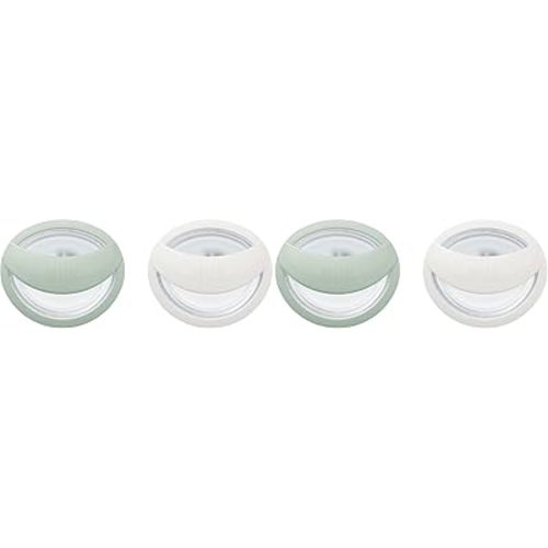 NUK for Nature Simply Natural Pacifier, 0-6 months, Green & White, 4 Pack
